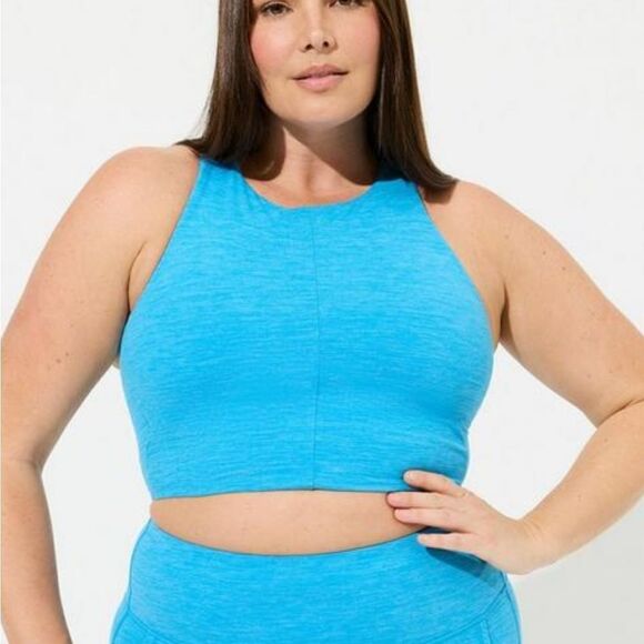 torrid Tops - Torrid Low Impact Wireless High Neck Longline Active Top
